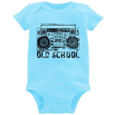 Imagem de Body Bebê Old School Boombox - Foca na Moda, Azul bebê, M