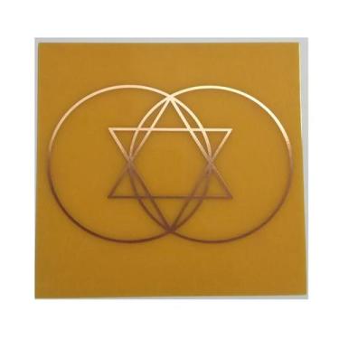 Imagem de Placa Grafico Vesica Piscis G 15x15cm - Radionica Radiestesia - Dhonel