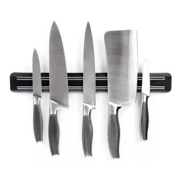 Imagem de Barra Magnética Imã Suporte Facas Ferramentas Cozinha 33cm - Baccani