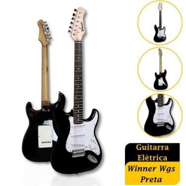 Imagem de Guitarra Winner Elétrica Wgs Cor Preta Qualidade Premium - Winner Inst