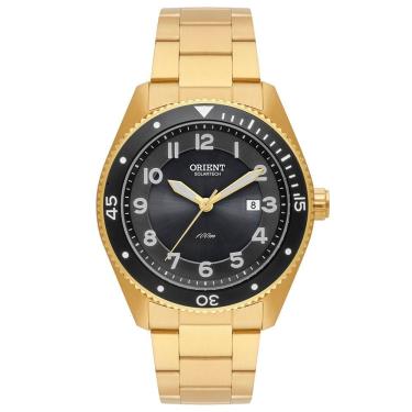 Imagem de Relógio ORIENT masculino solar dourado preto MGSS0003 G2KX