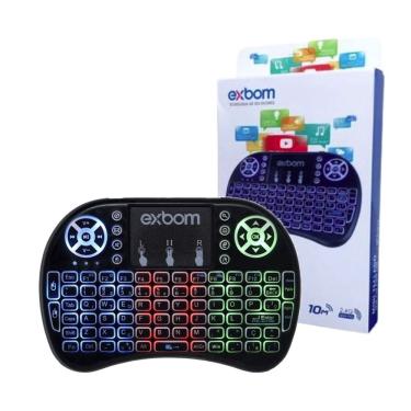 Imagem de Mini Teclado Controle wifi Sem Fio LED rgb Para Tv Smart Pc
