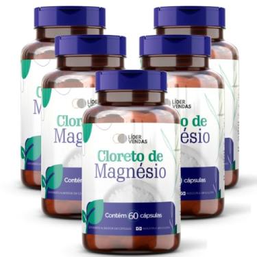Imagem de Cloreto de Magnésio - 1g com 60 cápsulas - 5 potes