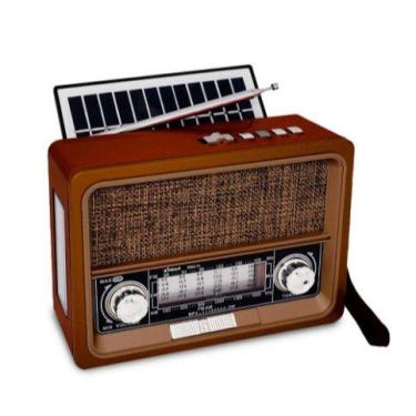 Imagem de Radio Retro bluetooth ,entrada usb,microsd lanterna e sainda auxiliar 