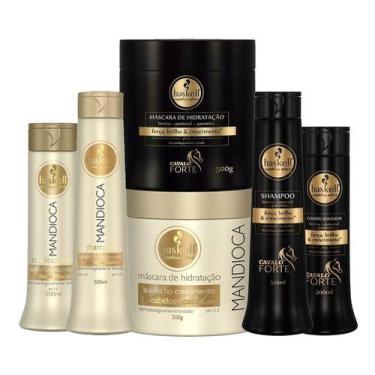 Imagem de Kit Haskell Cavalo Forte E Mandioca 2 Shampoos 500ml + 2 Condicionador