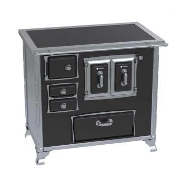 Imagem de Fogão a Lenha N° 02 Século xviii Premium Preto Gabinete Chapa Vitrocerâmica Sem Tampa - Venax