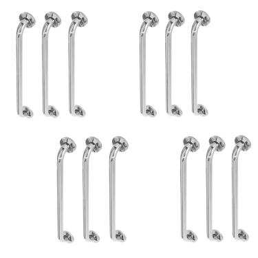 Imagem de Alça De Apoio Inox 40cm Barra Kit 12 Unidades Segurança Acessibilidade Resistente