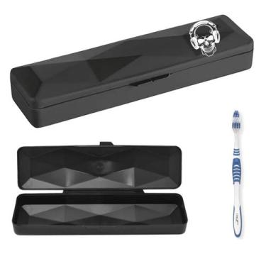 Imagem de Porta Escova De Dente Caveira Fone Estojo Portátil e Escova - Mormino