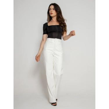 Imagem de Calça Feminina De Couro Sintetico Com Bolso Cl-0030