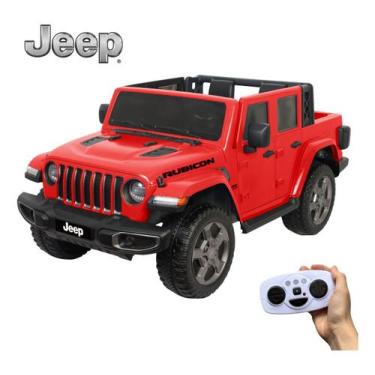 Imagem de Mini Carro Elétrico Jeep Gladiator Rubicon 4x4 Vermelha 12v - Importwa