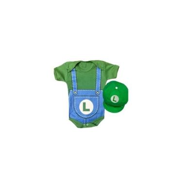 Imagem de Body Bebe Gemeos Luigi e Mario com Boina - MD Stylle