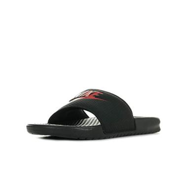 Imagem de NIKE Men's Benassi Just Do It Slide Sandal, Black/Challenge red, 5 Regular US