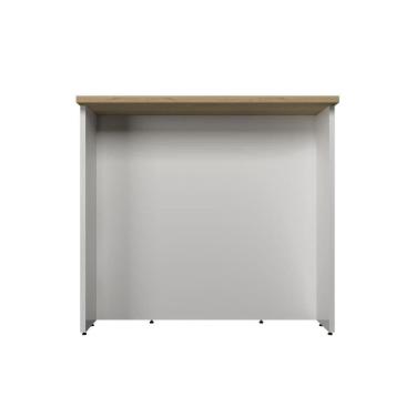 Imagem de Bancada Ilha Cozinha PH 3068 Évora 120cm Branco/Carvalho Nature - Herval