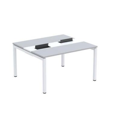 Imagem de Estação de Trabalho Mesa Plataforma Escritório Dupla para 2 Pessoas co