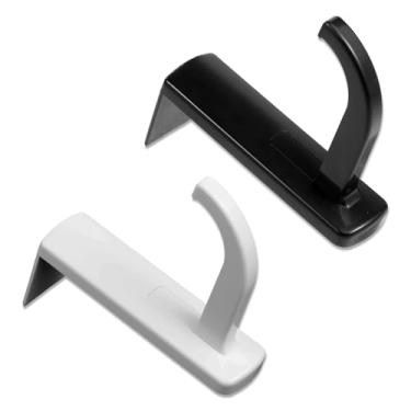 Imagem de 2 peças de suporte de fone de ouvido para monitor, gancho, suporte adesivo para jogos, suporte adesivo para computador, fone de ouvido, monitor de tela, acessórios de mesa para jogos