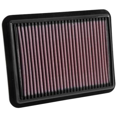 Imagem de K&N Filtro de ar do motor: Alto desempenho, premium, lavável, filtro de ar de substituição para carro: Compatível com Toyota/Mazda 2013-2019 (Yaris, Yaris iA, Mazda 2, Mazda 3, CX-3, Demio), 33-5038