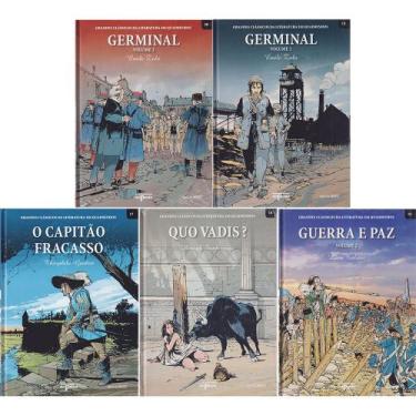 Imagem de Kit 5 Hqs Coleção Grandes Clássicos Literatura em Quadrinhos Capa Dura