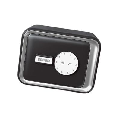 Imagem de IEUDNS Cofrinho com senha e impressão digital Cofrinho de segurança com impressão digital Recipiente de armazenamento prático e criativo para presentes, Preto