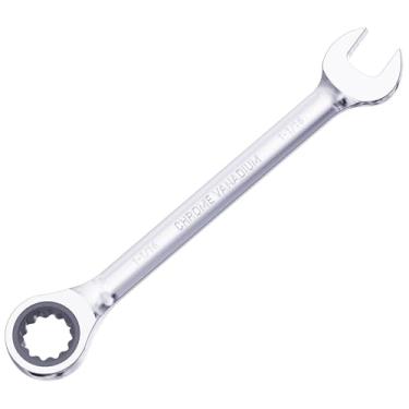 Imagem de Skweawert Chave combinada de catraca de 3,5 cm SAE 72 dentes 12 pontos caixa catraca terminada e chave inglesa aberta para espaço apertado, CR-V tratado termicamente