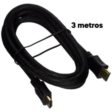Imagem de Cabo Hdmi 3 Metros 4K Hd Full Hd Ideal Para Games E Tv