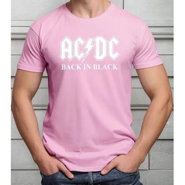 Imagem de Camiseta Camisa Adulto Feminina Masculina Algodão Banda de Rock AC DC 
