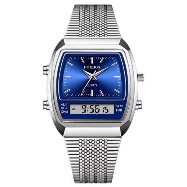 Imagem de relógio esportivo digital à prova dágua em  aço inoxidavel  masculino