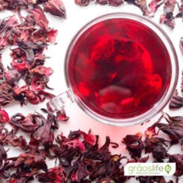 Imagem de Chá De Hibisco Grãos Life Flor Safra Nova, cereais açúcar mascavo 1 kg