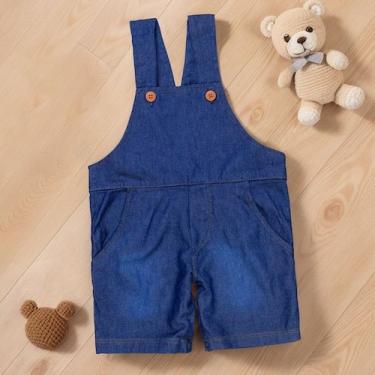 Imagem de Jardineira Curta Jeans Para Bebê - Conforto E Estilo Casual - Era Uma 