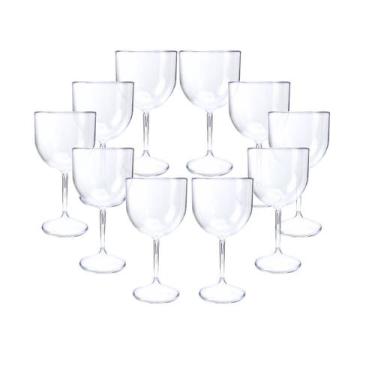 Imagem de Kit 10 Taças de Gin Acrílico Cristal 450ml - Festas Eventos Casamentos