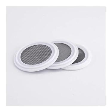Imagem de 10 20 30 50 60 80 100 150 200Mesh 3.8 cm-10.2 cm Tripla braçadeira PTFE arruela vedação fita de vedação 304 tela de filtro inoxidável Homebrew (40 malha, 119mm (4 polegadas TC))