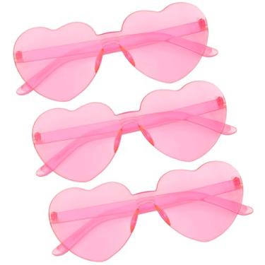 Imagem de Óculos de sol em forma de coração para mulheres verão, rosa