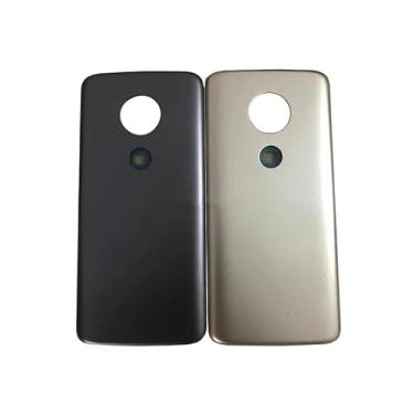 Imagem de SHOWGOOD Capa traseira para Motorola Moto E5 com botão lateral capa de reparo para Motorola Moto E5 capa traseira de bateria (dourada)