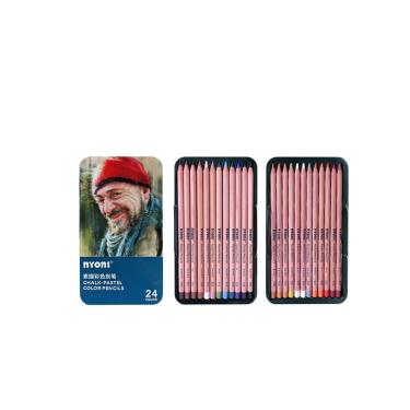 Imagem de Conjunto de lápis de cor pastel de giz, 24 cores, 43 unidades