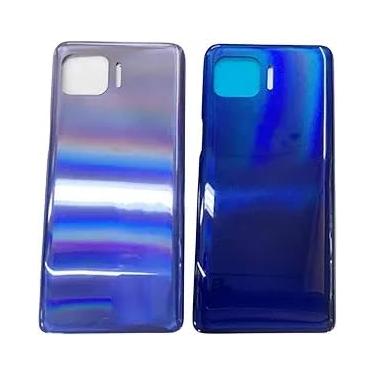 Imagem de SHOWGOOD Capa de bateria para Motorola Moto G 5G Plus Versão Brasil Capa traseira com logotipo peças de reparo de reposição (azul)