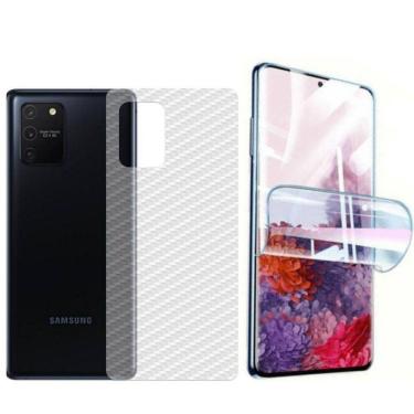 Imagem de Película Hidrogel + Adesivo Fibra De Carbono Para Samsung Galaxy M80s - Transparente