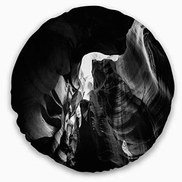 Imagem de Designart preto e branco antílope Canyon' paisagem sala de estar, sofá, almofada de alta qualidade + capa de almofada impressa em ambos os lados 50 cm