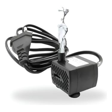 Imagem de Bomba Submersa para Aquário Bivolt 110–220V – Silenciosa Compacta Econômica Potência 2W Vazão 150L/H Ideal para Fontes Cascatas Lagos e Bebedouros