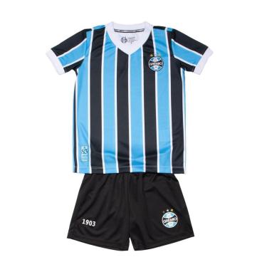 Imagem de Conjunto Infantil Betel Grêmio Tricolor Menino Azul/Preto-Masculino