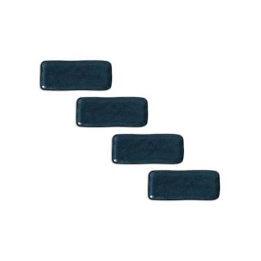 Imagem de Conjunto de Travessas Retangulares Médias Porto Brasil Orgânico Night Blue 33x13cm - 4 peças