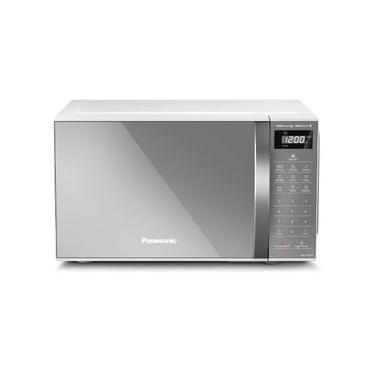 Imagem de Microondas Panasonic Tecnologia Pega Fácil 21L Branco Espelhado - NN-ST27LWRU