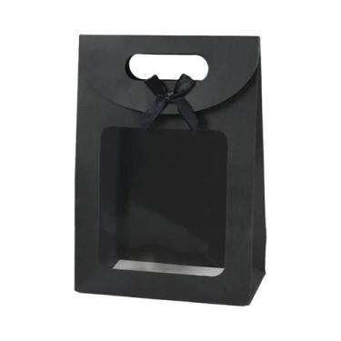 Imagem de Caixas De Presente Pretas E Brancas Com Janela Transparente Para Casam