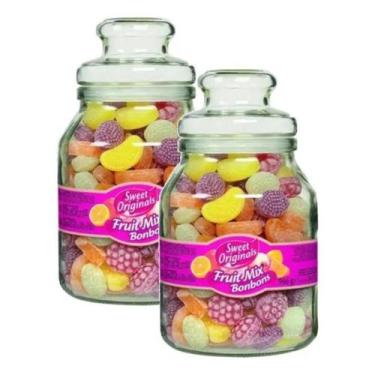 Imagem de Kit 2 bala alemã sweet originals frutas sortidas 966g  pote de vidro i