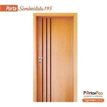 Imagem de Folha de Porta Frisada HDF Modelo 195 Mapaf, 80 cm