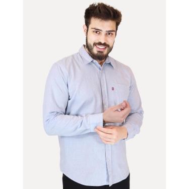 Imagem de Camisa Levis Masculina Standard One Pocket Azul Claro Mescla-Masculino