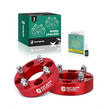 Imagem de YHTAUTO Espaçadores de roda de 4 x 110 mm de 3,8 cm para Honda, Suzuki, Can-Am, Bombardier, Kawasaki, modelo Yamaha, Grizzly, King Quad, Foreman espaçadores de pneu com pinos M10 x 1,25, furo do cubo de 74 mm, 4 terminais, 2 peças, adaptadores vermelhos