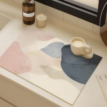 Imagem de Tapete Escorredor De Louça Em Microfibra Super Absorvente Antiderrapante Dobrável Aparador De Louça (1,Modelo6)