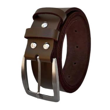 Imagem de Cinto Masculino Social Largo 4cm Couro, Resistente Elegante Estiloso M