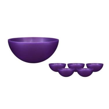 Imagem de Kit 6 Mini Bowl Lilás 240Ml Plástico Premium - Bb Store