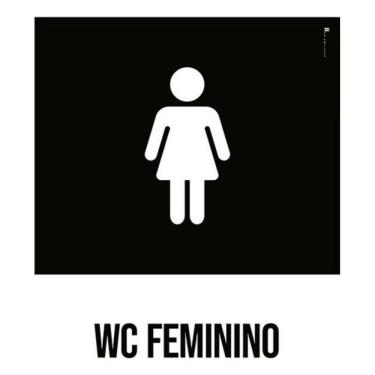 Imagem de Kit 3 Placas Desenho - Wc Feminino