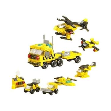 Imagem de Conjunto De Blocos De Montar 6 Em 1: Dinossauro, Polícia, Caminhão De 